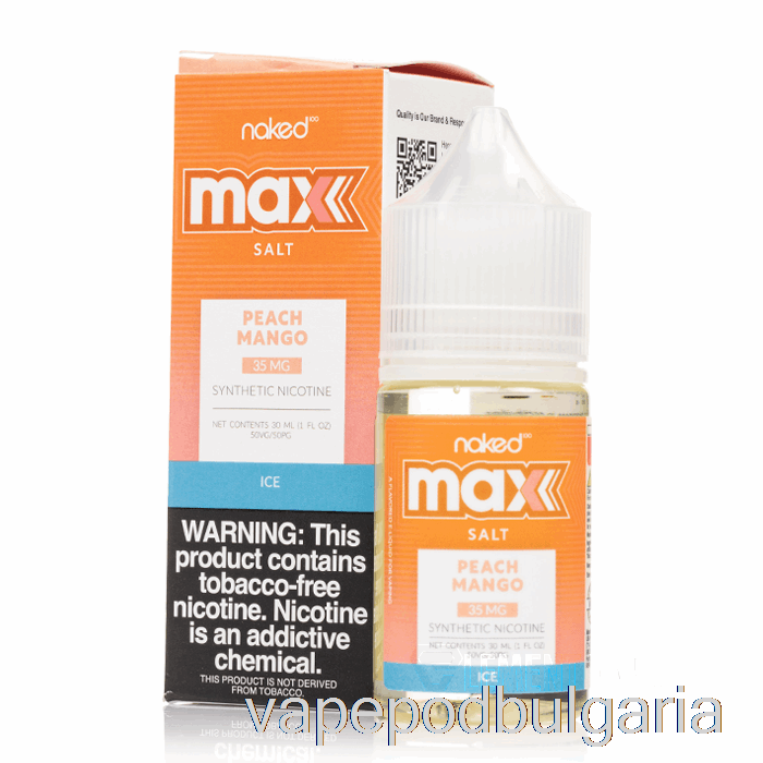 Vape Течности Ice Peach Mango - Naked Max сол - 30ml 35mg